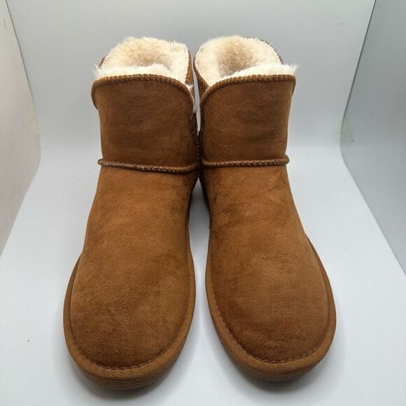 CUSHIONAIRE Cozy Boot 7.5 CHESTNUT NEW - Picture 2 of 7